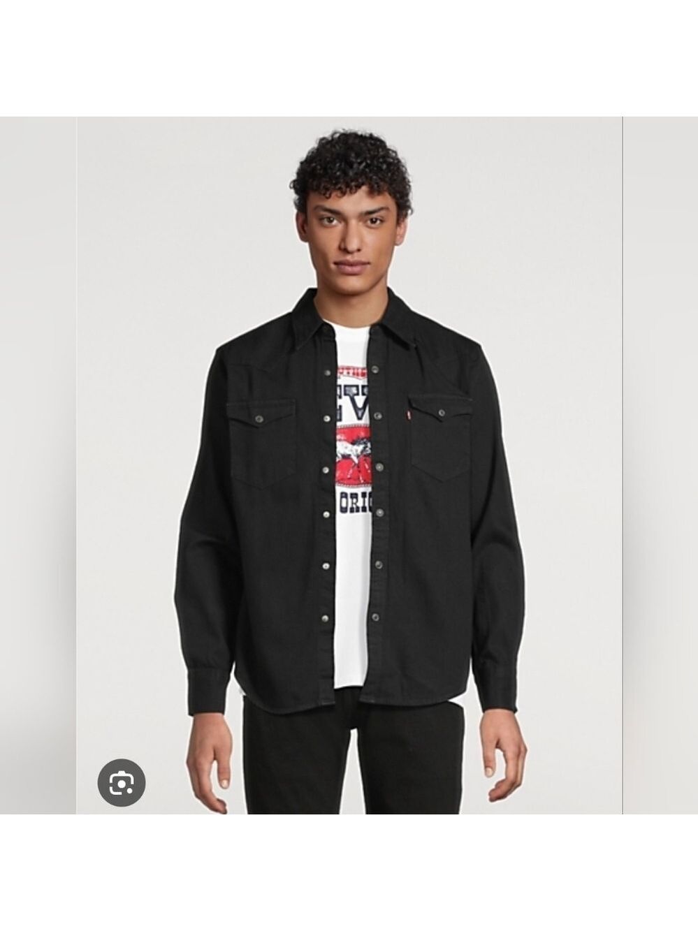 Levi's Barstow Western Black Denim Shirt Jacket
